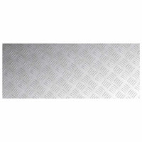 Dischi Quadrati 2 pcs Argento 100 x 40 cm Alluminio 4104341