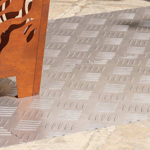 Dischi Quadrati 4 pcs Argento 100 x 40 cm Alluminio 4104342