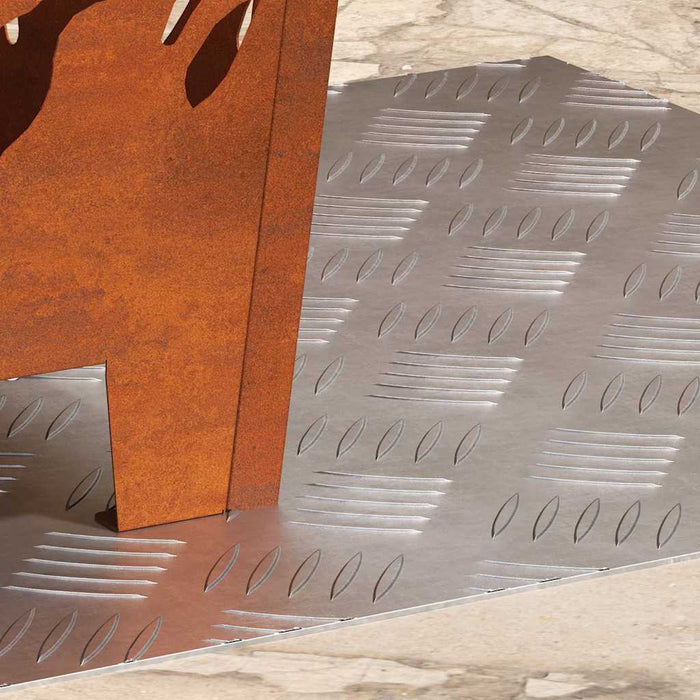 Dischi Quadrati 2 pcs Argento 50 x 50 cm Alluminio 4104343