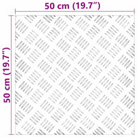 Dischi Quadrati 2 pcs Argento 50 x 50 cm Alluminio 4104343