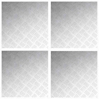 Dischi Quadrati 4 pcs Argento 50 x 50 cm Alluminio 4104344