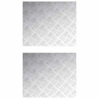 Dischi Quadrati 2 pcs Argento 60 x 50 cm Alluminio 4104347