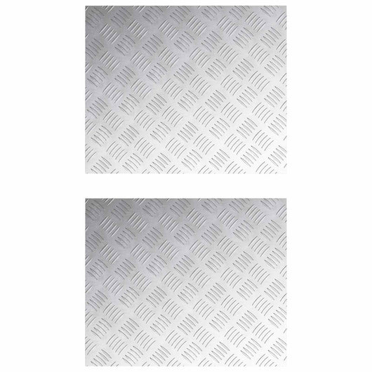 Dischi Quadrati 2 pcs Argento 60 x 50 cm Alluminio 4104347
