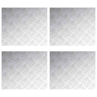 Dischi Quadrati 4 pcs Argento 60 x 50 cm Alluminio 4104350