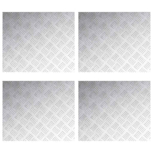 Dischi Quadrati 4 pcs Argento 60 x 50 cm Alluminio 4104350