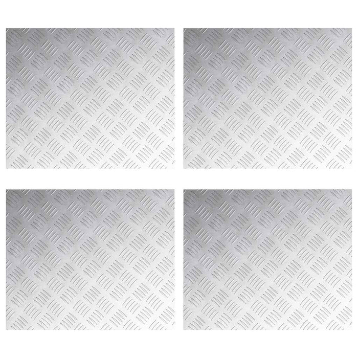 Dischi Quadrati 4 pcs Argento 60 x 50 cm Alluminio 4104350