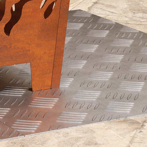 Dischi Quadrati 2 pcs Argento 70 x 50 cm Alluminio 4104351