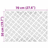 Dischi Quadrati 2 pcs Argento 70 x 50 cm Alluminio 4104351