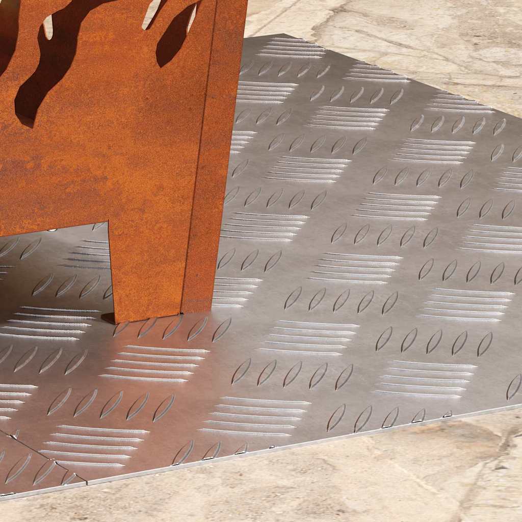 Dischi Quadrati 2 pcs Argento 70 x 50 cm Alluminio 4104353