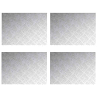 Dischi Quadrati 4 pcs Argento 70 x 50 cm Alluminio 4104354