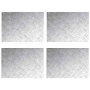 Dischi Quadrati 4 pcs Argento 70 x 50 cm Alluminio 4104354