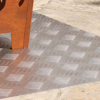 Dischi Quadrati 2 pcs Argento 80 x 50 cm Alluminio 4104355