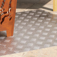 Dischi Quadrati 4 pcs Argento 80 x 50 cm Alluminio 4104358