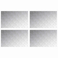 Dischi Quadrati 4 pcs Argento 80 x 50 cm Alluminio 4104358