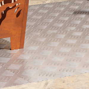 Dischi Quadrati 4 pcs Argento 90 x 50 cm Alluminio 4104360