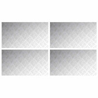 Dischi Quadrati 4 pcs Argento 90 x 50 cm Alluminio 4104360