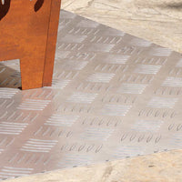 Dischi Quadrati 2 pcs Argento 90 x 50 cm Alluminio 4104361