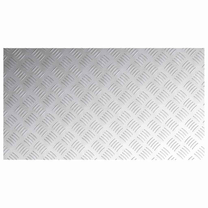 Dischi Quadrati 4 pcs Argento 90 x 50 cm Alluminio 4104362