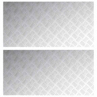 Dischi Quadrati 2 pcs Argento 100 x 50 cm Alluminio 4104363