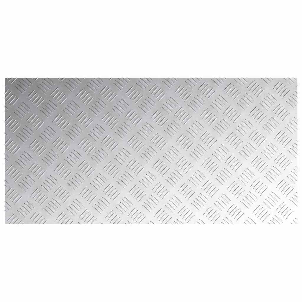 Dischi Quadrati 2 pcs Argento 100 x 50 cm Alluminio 4104363