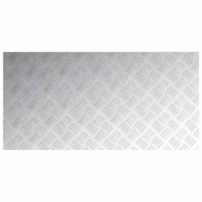 Dischi Quadrati 2 pcs Argento 100 x 50 cm Alluminio 4104363