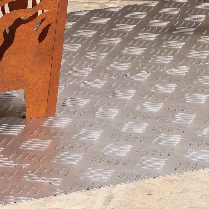 Dischi Quadrati 4 pcs Argento 100 x 50 cm Alluminio 4104364