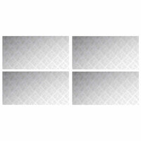 Dischi Quadrati 4 pcs Argento 100 x 50 cm Alluminio 4104364