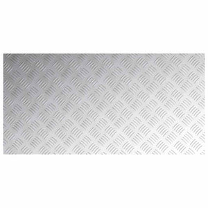 Dischi Quadrati 2 pcs Argento 100 x 50 cm Alluminio 4104365