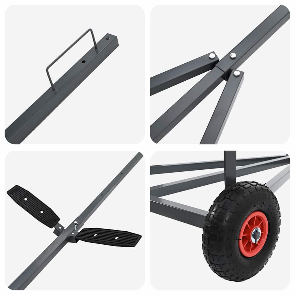 Rimorchio per barche Argento 302 x 107 x 42 cm Acciaio 42000850