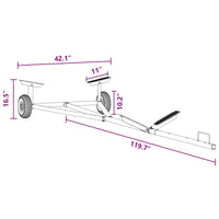 Rimorchio per barche Argento 302 x 107 x 42 cm Acciaio 42000850