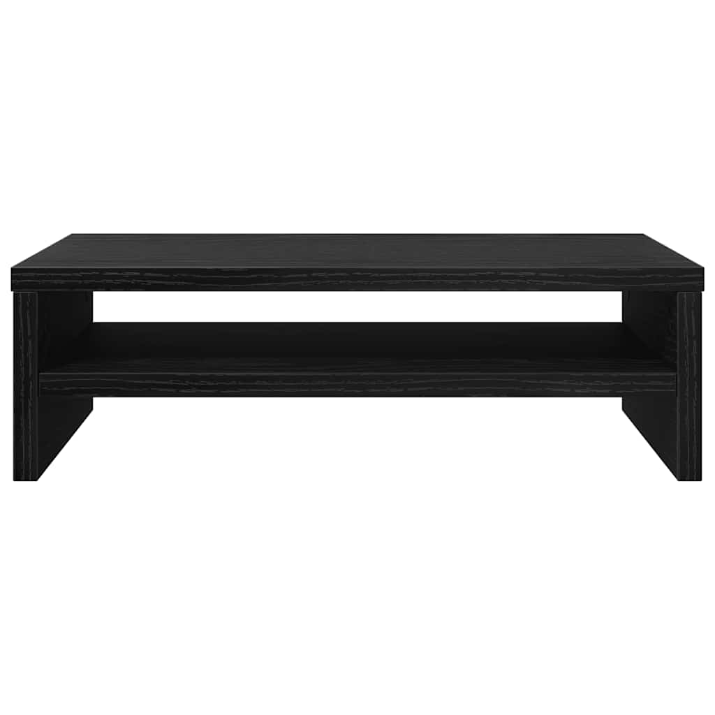 Supporto per Monitor Rovere Nero 42x24x13 cm in Truciolato 862407
