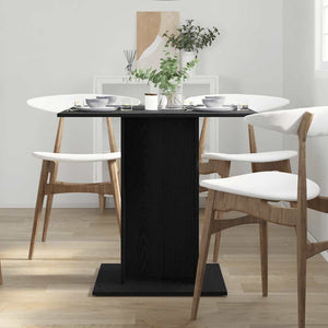 Tavolo da Pranzo Rovere Nero 80x80x75 cm Legno Multistrato 862408