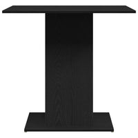 Tavolo da Pranzo Rovere Nero 80x80x75 cm Legno Multistrato