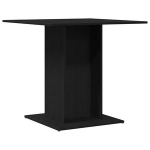 Tavolo da Pranzo Rovere Nero 80x80x75 cm Legno Multistrato