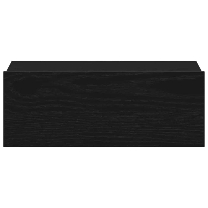 Comodino sospeso Rovere Nero 40x32x15 cm in Legno ingegnerizzato 862416