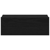 Comodino-Tavolino da notte sospeso Rovere Nero 40x32x15 cm in Legno ingegnerizzato