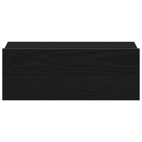 Comodini sospesi 2 pz Rovere Nero 40x32x15 cm Legno ingegnerizzato 862417