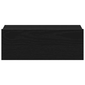 Comodini sospesi 2 pz Rovere Nero 40x32x15 cm Legno ingegnerizzato 862417