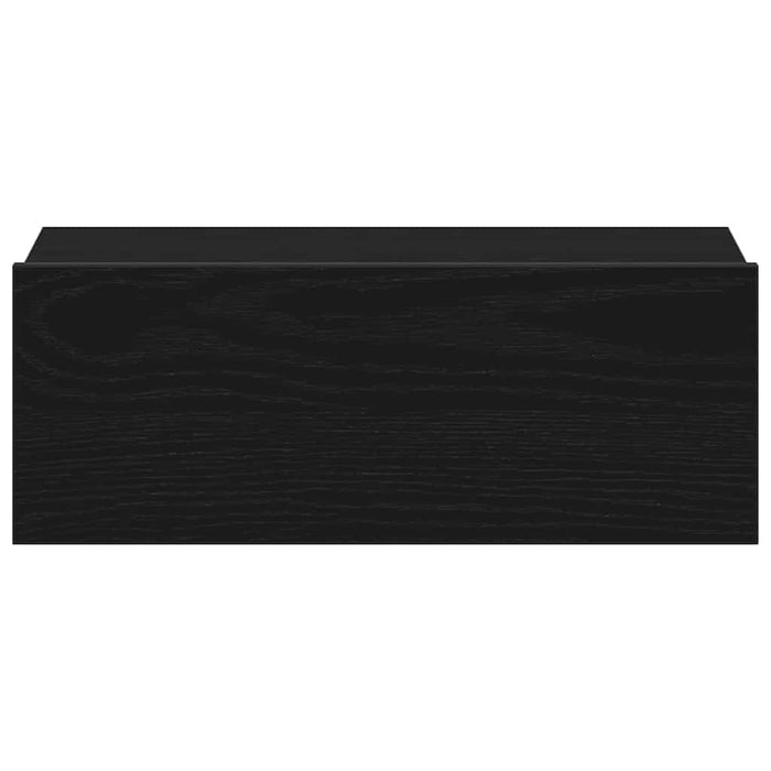 Comodini sospesi 2 pz Rovere Nero 40x32x15 cm Legno ingegnerizzato 862417