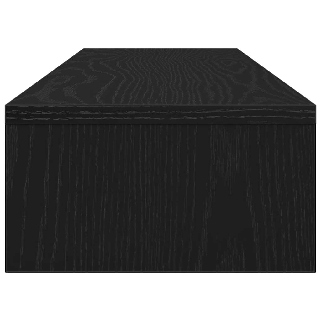 Supporto per Monitor Rovere Nero 100x24x13 cm in Legno Agglomerato 862419