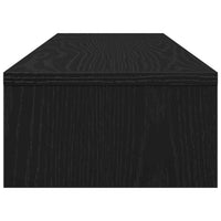 vidaXL Supporto per Monitor Rovere Nero 100x24x13 cm Legno Multistrato