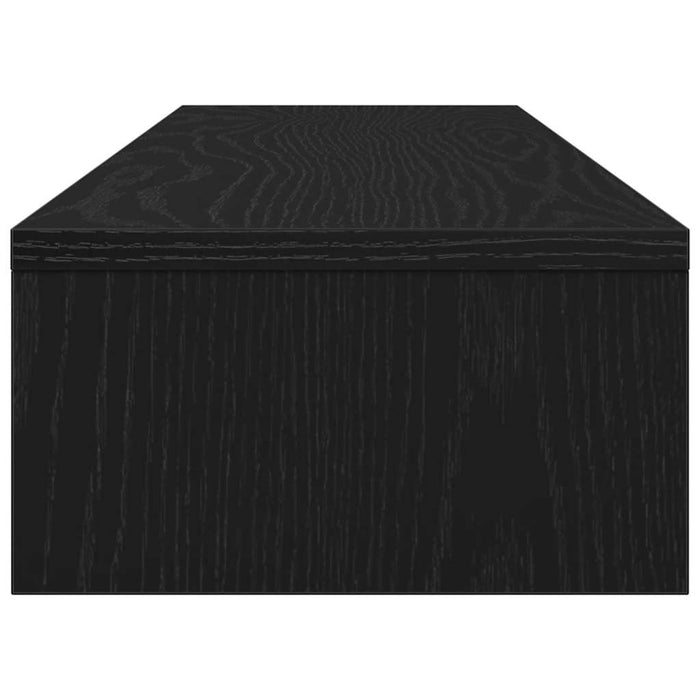 vidaXL Supporto per Monitor Rovere Nero 100x24x13 cm Legno Multistrato