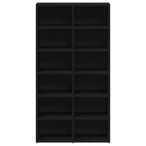 Scarpiera Rovere Nero 54x34x100,5 cm in Legno Multistrato 862423