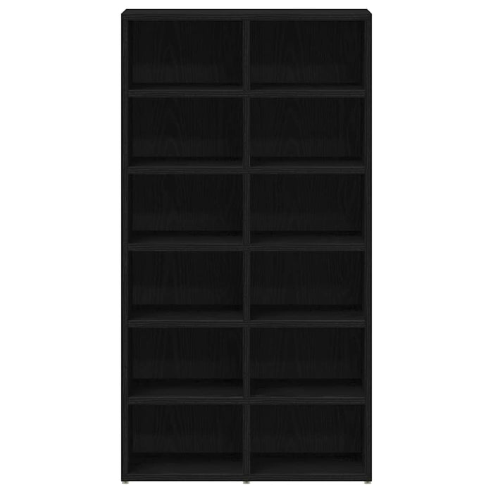 Scarpiera Rovere Nero 54x34x100,5 cm in Legno Multistrato