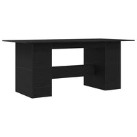 Tavolo da Pranzo Rovere Nero 180x90x76 cm Legno Multistrato 862430