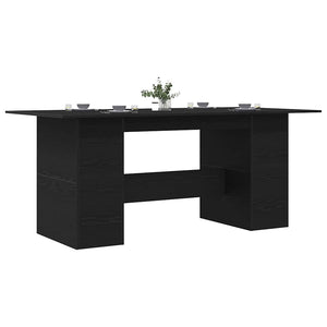 Tavolo da Pranzo Rovere Nero 180x90x76 cm Legno Multistrato 862430