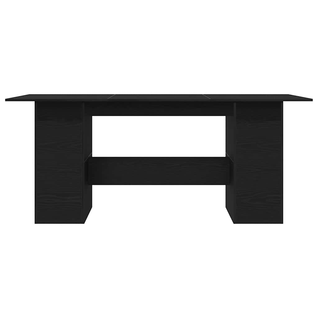 Tavolo da Pranzo Rovere Nero 180x90x76 cm Legno Multistrato 862430