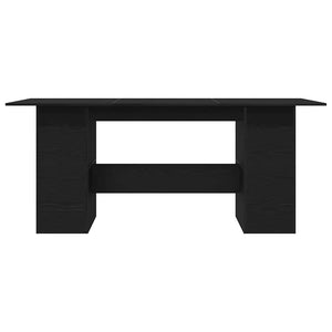vidaXL Tavolo da Pranzo Rovere Nero 180x90x76 cm Legno Multistrato