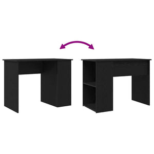 Scrivania Rovere Nero 100x55x75 cm in Legno Multistrato