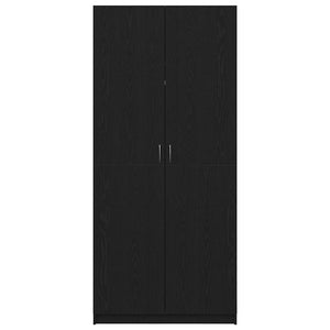 Guardaroba con porta Nero 90 x 52 x 200 cm Legno multistrato 862436